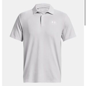 Under Armour Men’s Light white Gray halo playoff polo